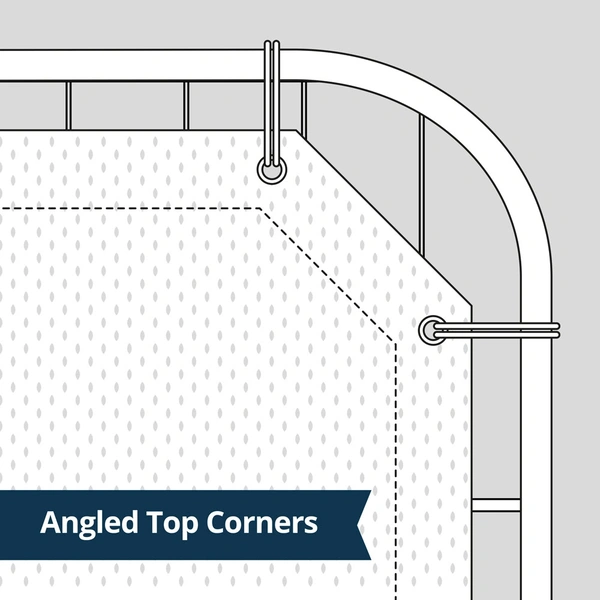 Heras Fence Covers - 110gsm Airmesh - Angled Top Corners